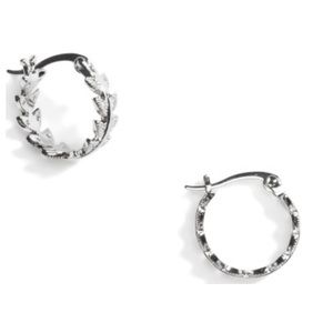 Leaf hoop earrings